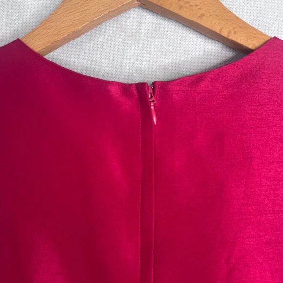 American Princess Dark Pink Satin Bodice Rose Skirt Tie Waist GIRLS Size 16.5 - Picture 2 of 10